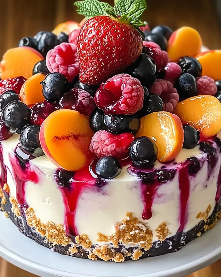 Berry Peach Cheesecake