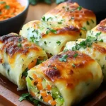 Cheesy Baked Vegetable Rolls Recipe