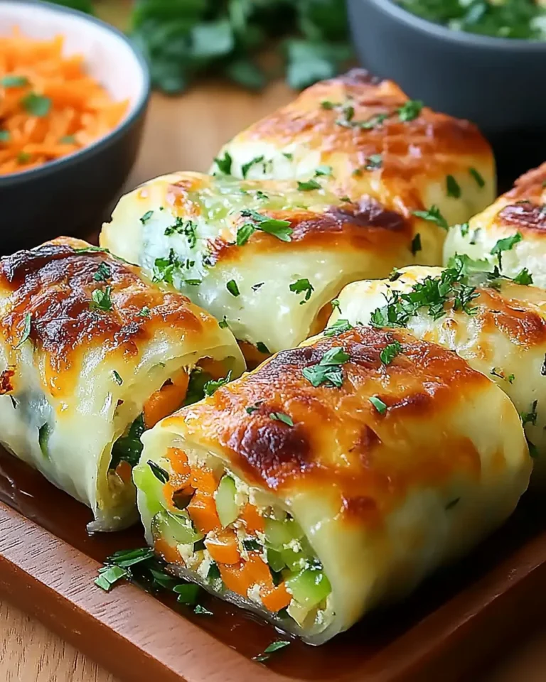 Cheesy Baked Vegetable Rolls Recipe