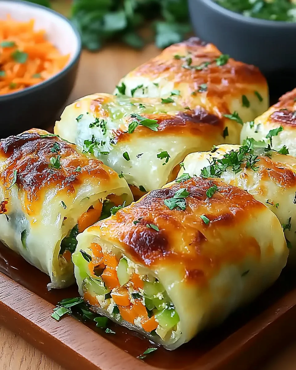 Cheesy Baked Vegetable Rolls Recipe