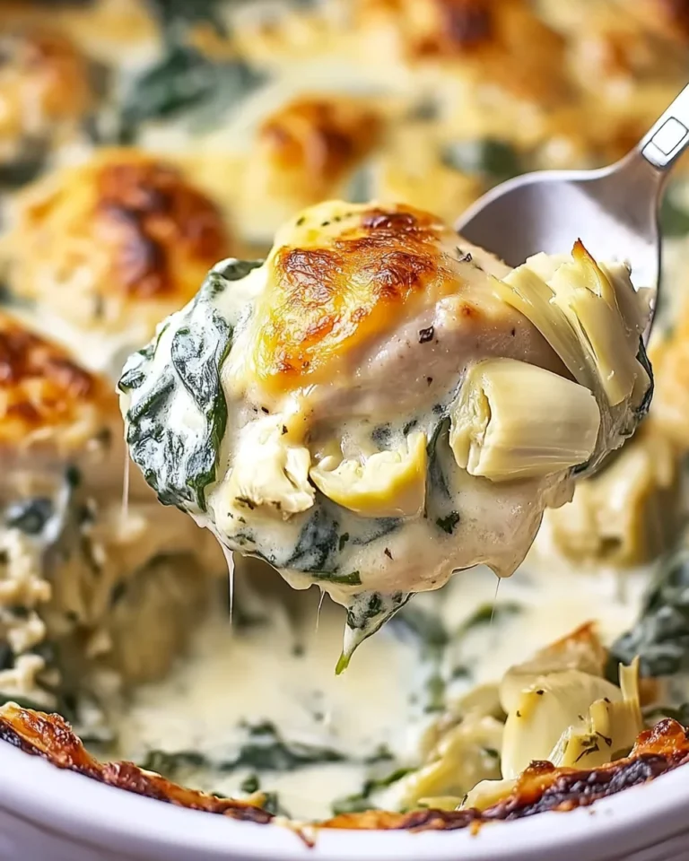 Cheesy Spinach Artichoke Chicken Bake