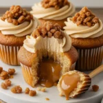 Churro Caramel Crunch Cupcakes