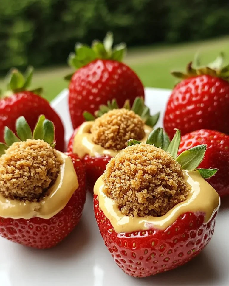 Cookie Butter Stuffed Strawberries