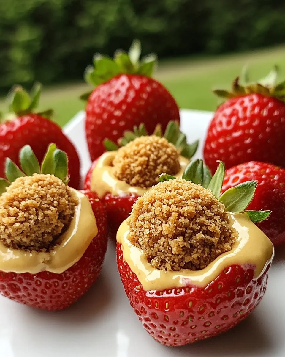 Cookie Butter Stuffed Strawberries