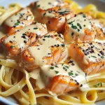 Creamy Garlic Salmon Pasta