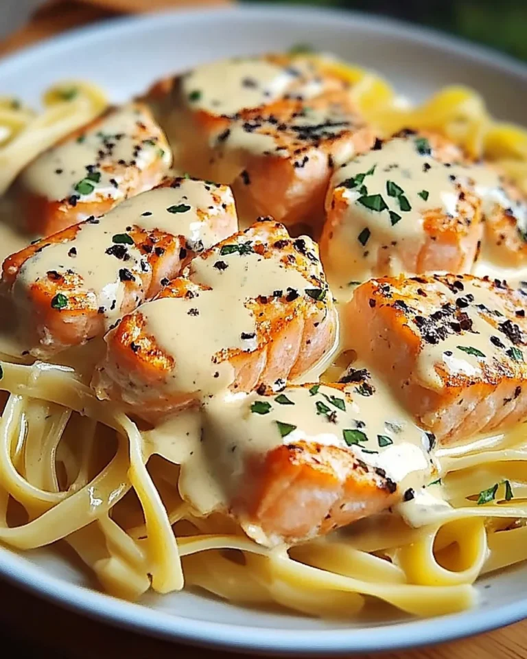 Creamy Garlic Salmon Pasta
