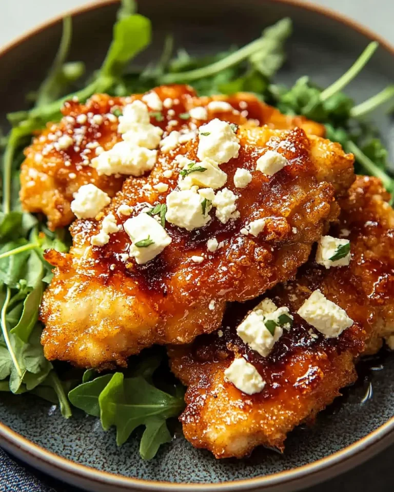 Crispy Hot Honey Feta Chicken