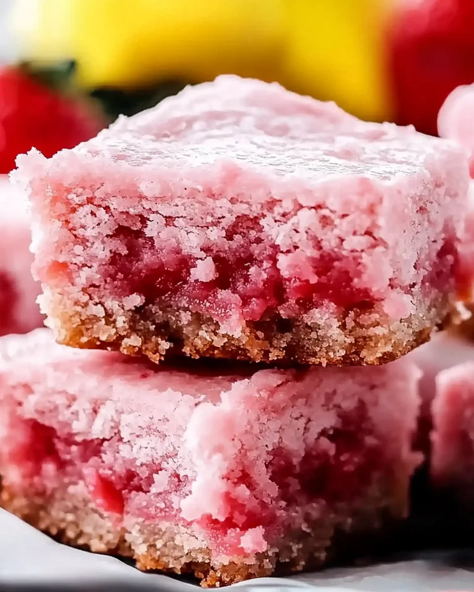Easy Cake Mix Strawberry Brownies