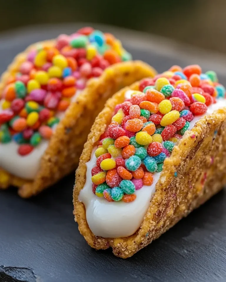 Fruity Pebbles Cheesecake Tacos