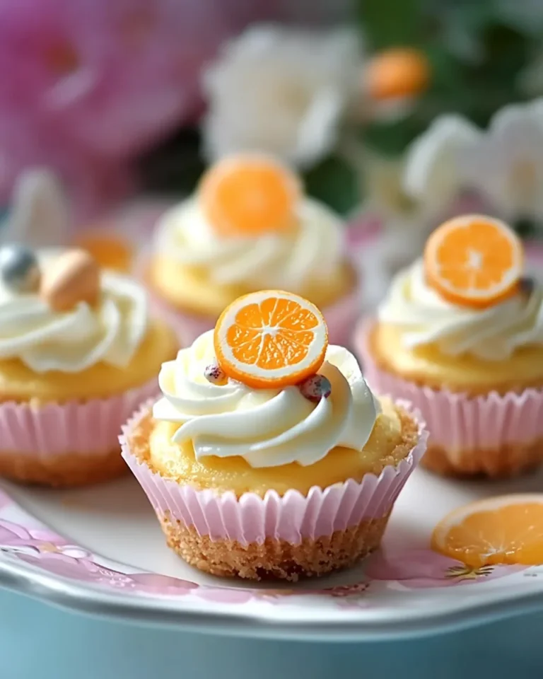 Mini Easter Orange Cheesecakes