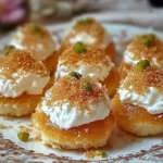 Mini Kunafa Cream Puffs