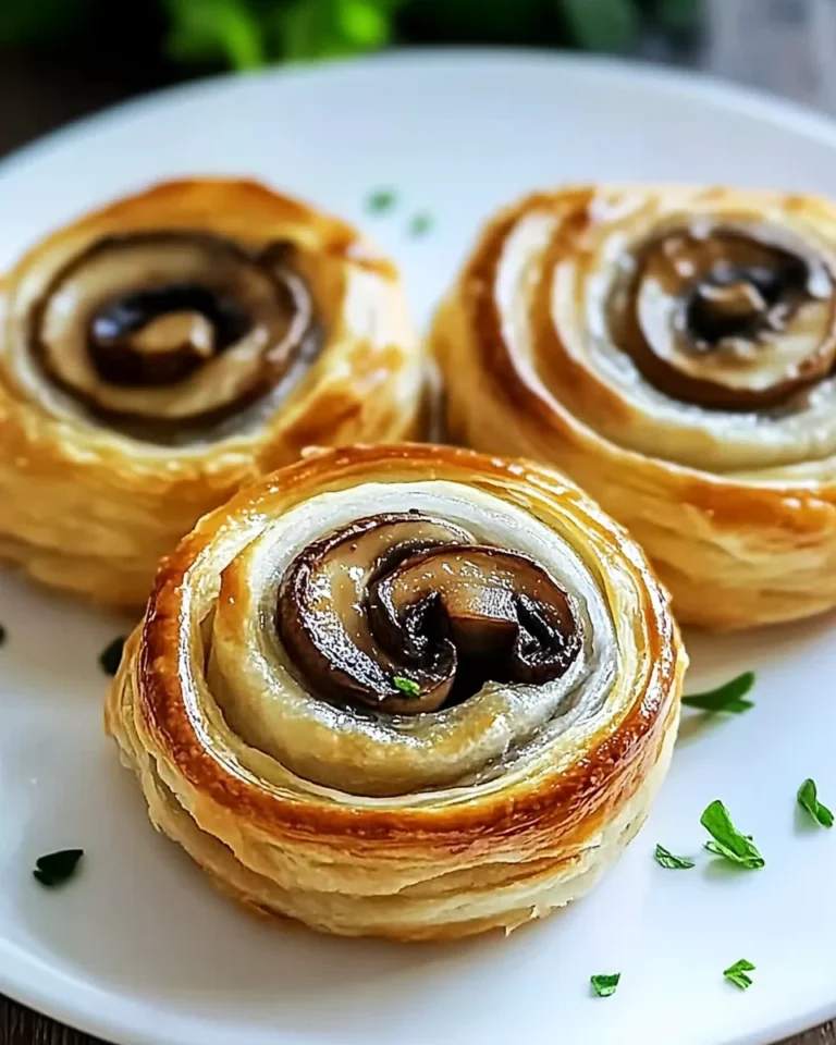 Mushroom Puff Pastry Pinwheels