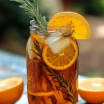 Orange Rosemary Ginger Iced Tea