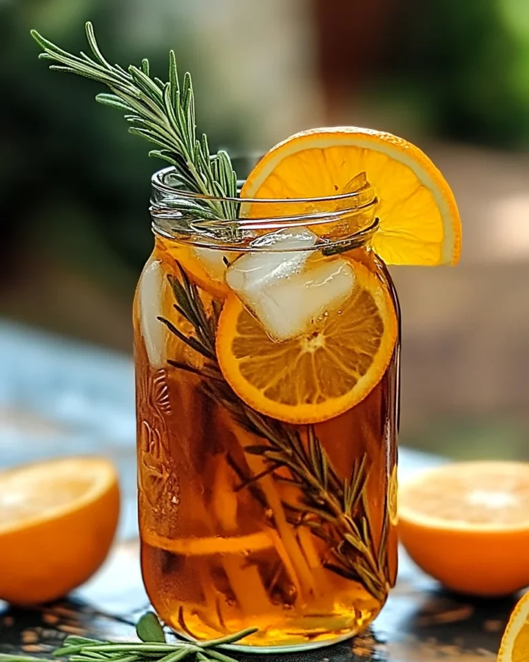 Orange Rosemary Ginger Iced Tea