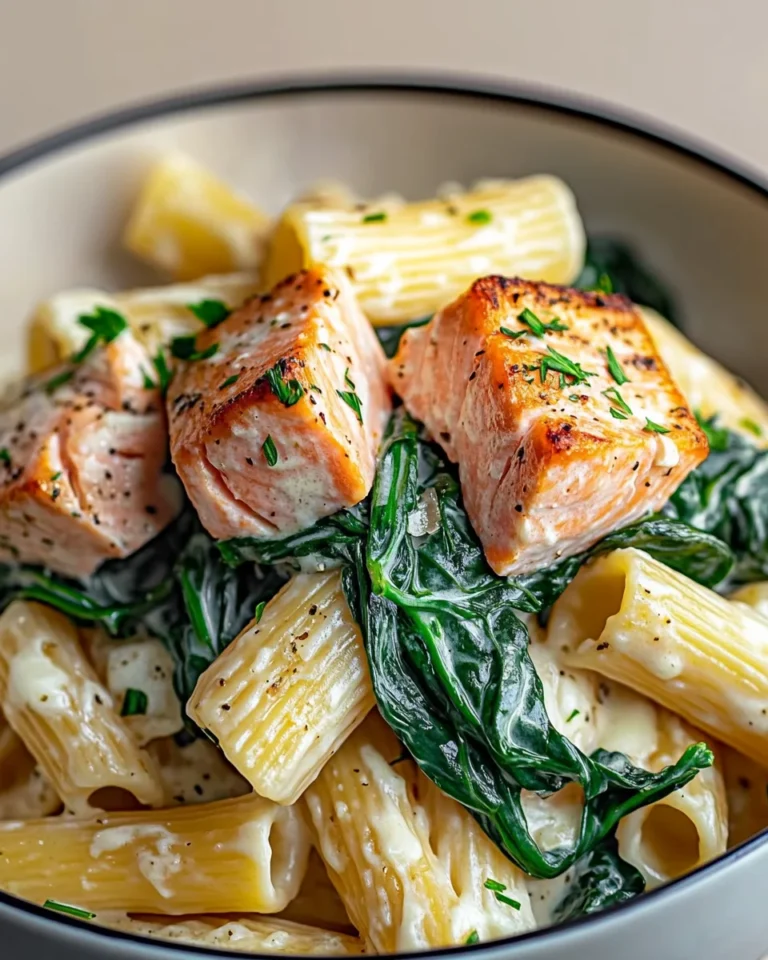 Quick Salmon & Spinach Pasta