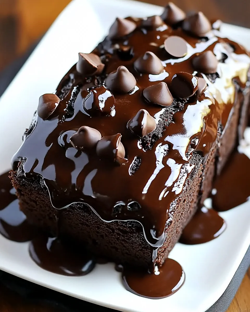 Rich Hot Fudge Brownie Bread