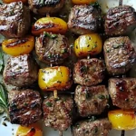 Rosemary Garlic Steak Kebabs