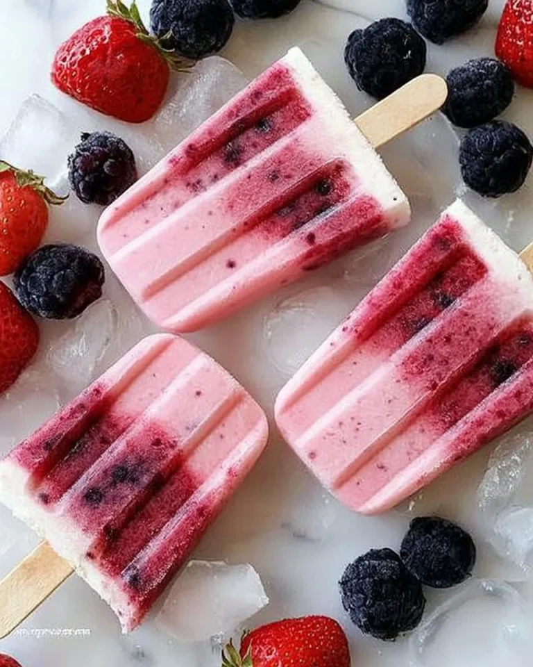 Berry Yogurt Popsicles