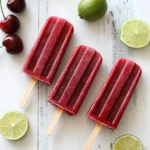 Cherry Lime Ice Pops