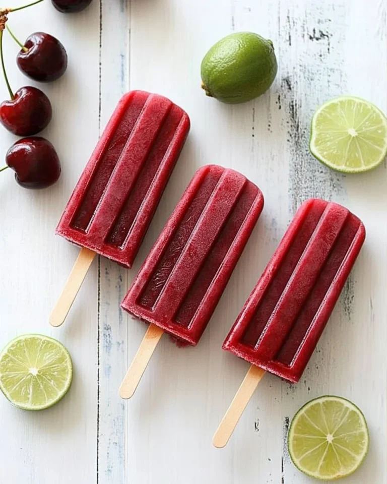 Cherry Lime Ice Pops