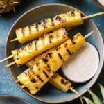 Grilled Pineapple with Coconut Vanilla Extract (Alcohol-Free) Sauce