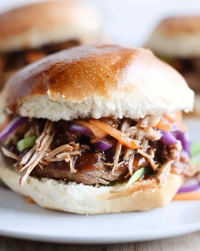 Honey Balsamic BBQ beef Sandwiches {Instant Pot or Slow Cooker}