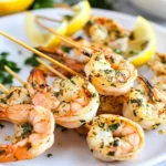 Lemon Garlic Grilled Shrimp Skewers