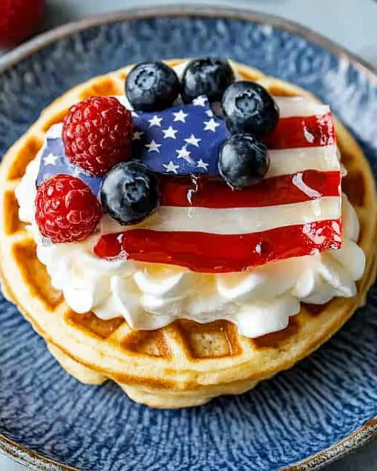 PATRIOTIC FLAG WAFFLES