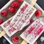 Raspberry Coconut Chia Pudding Popsicles