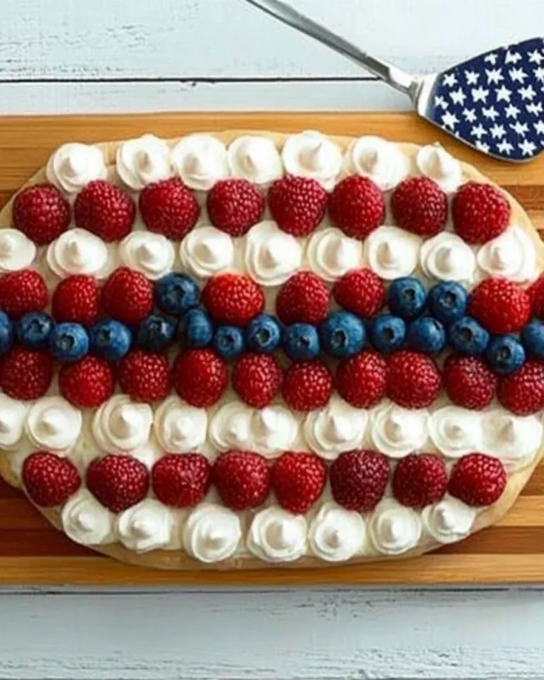 Red White + Blue Fruit Pizza