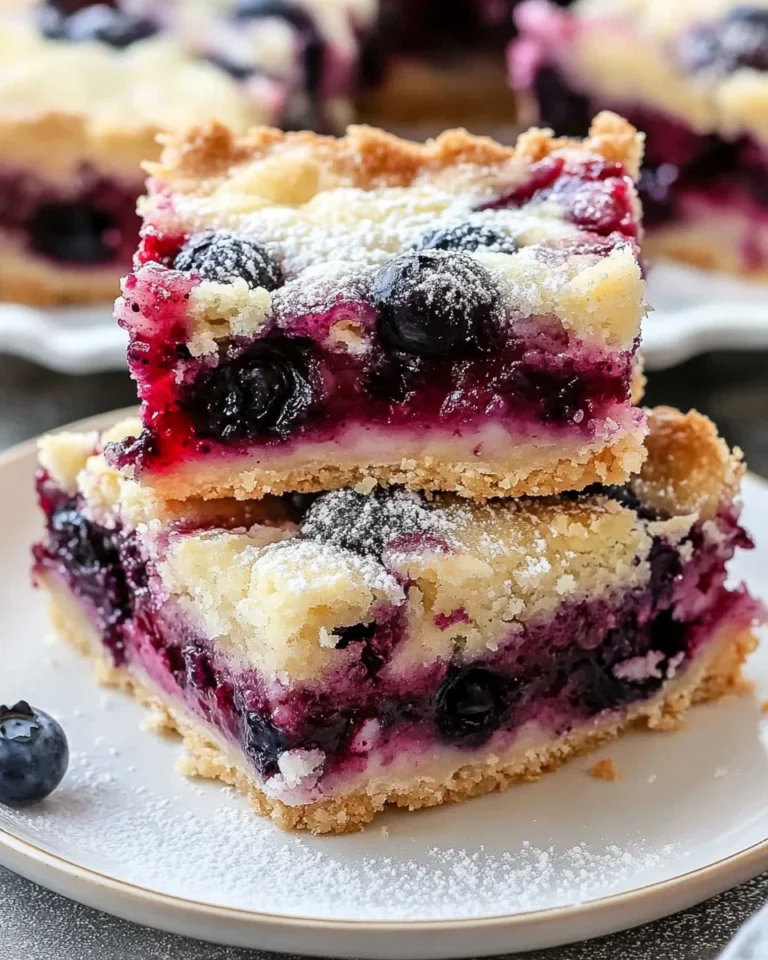 Red, White & Blueberry Pie Bars (Kuchen)