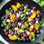 Blueberry Peach Feta Salad