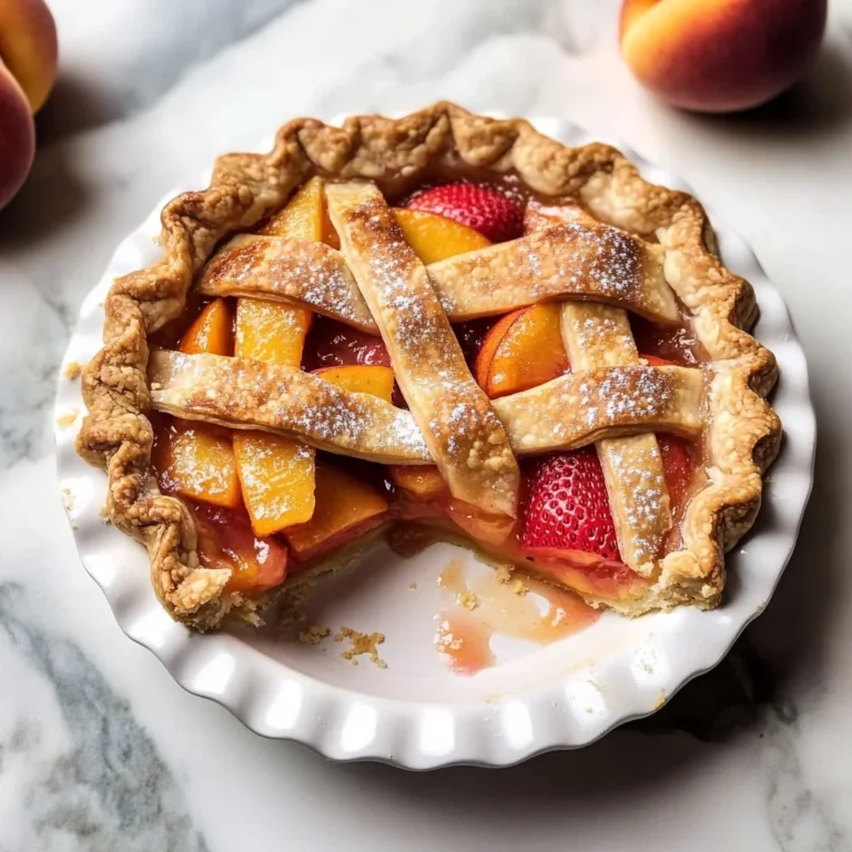 Brown Butter Strawberry Peach Pie