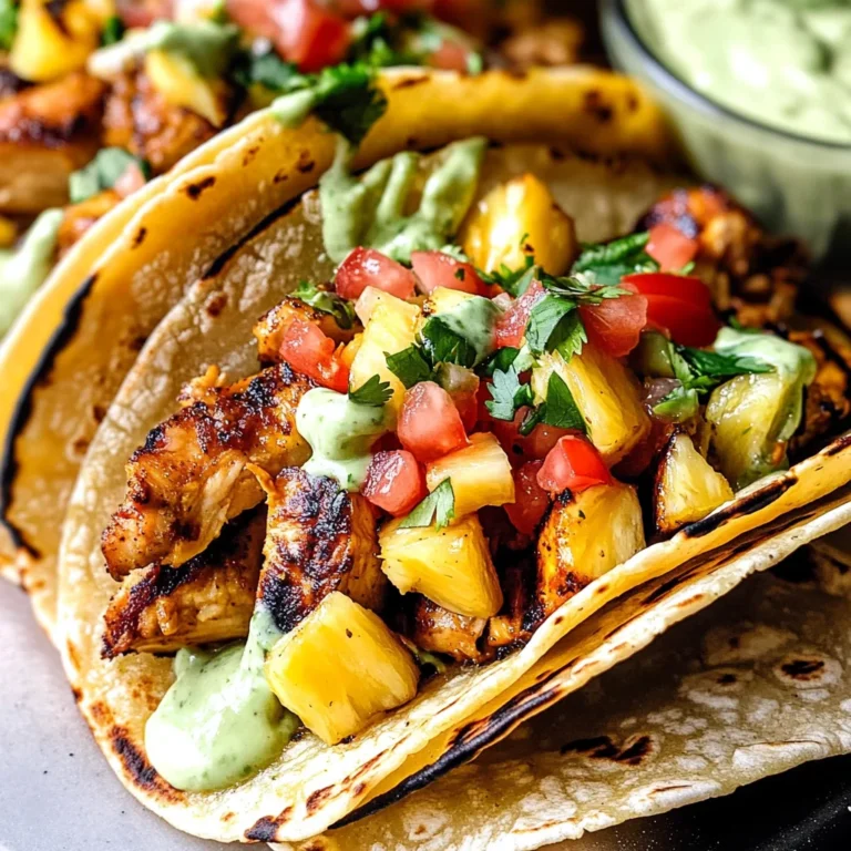 Chili Lime Chicken Tacos with Grilled Pineapple Salsa