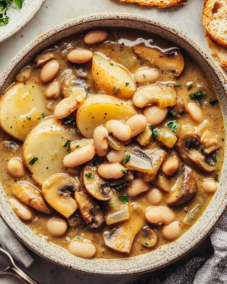 Cozy White Bean Mushroom Stew (Vegan)