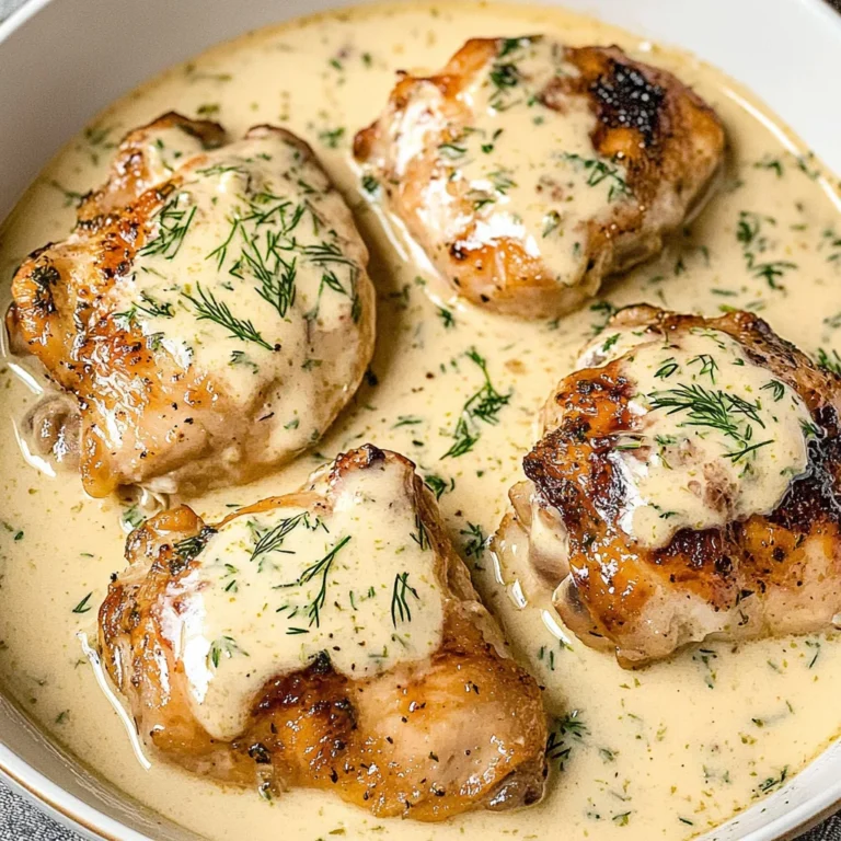 Creamy Oven Baked Chicken Thighs