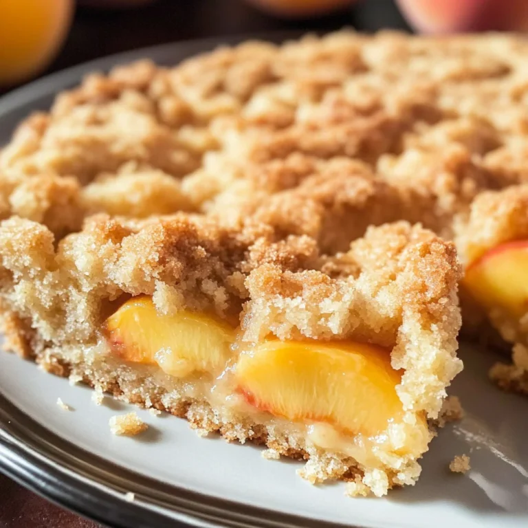 Easy Italian Peach Crumb Cake