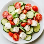 Fresh Cucumber Caprese Salad
