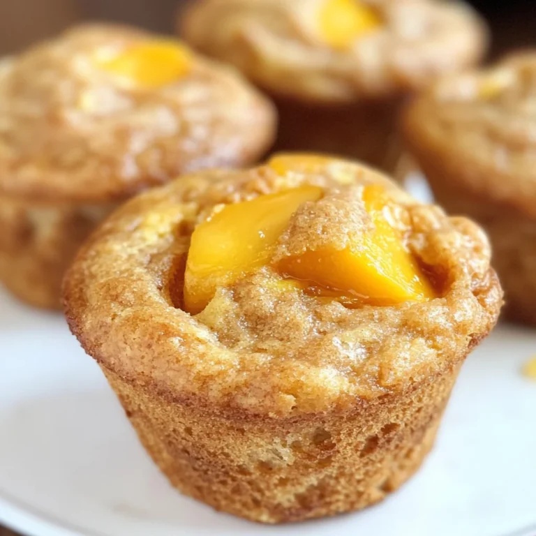 Healthy Honey Peach Muffins