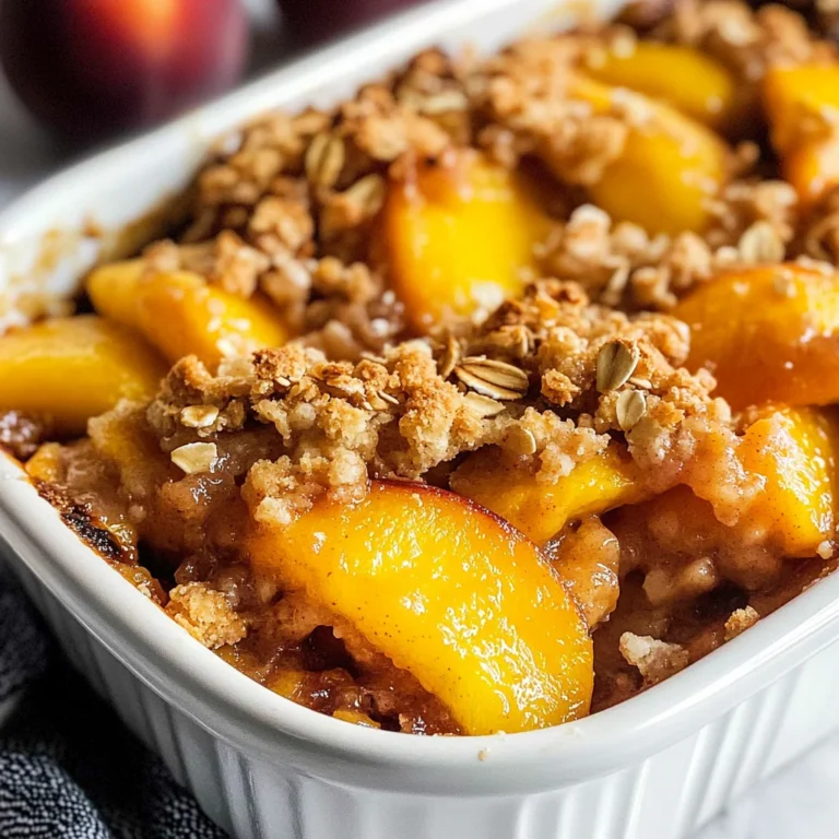 Healthy Peach Crumble
