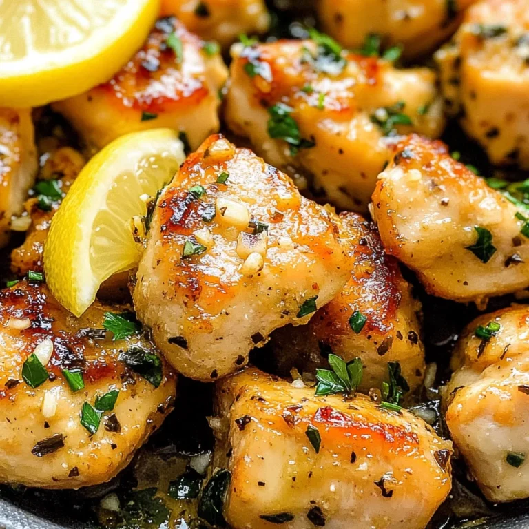 Lemon Garlic Chicken Bites