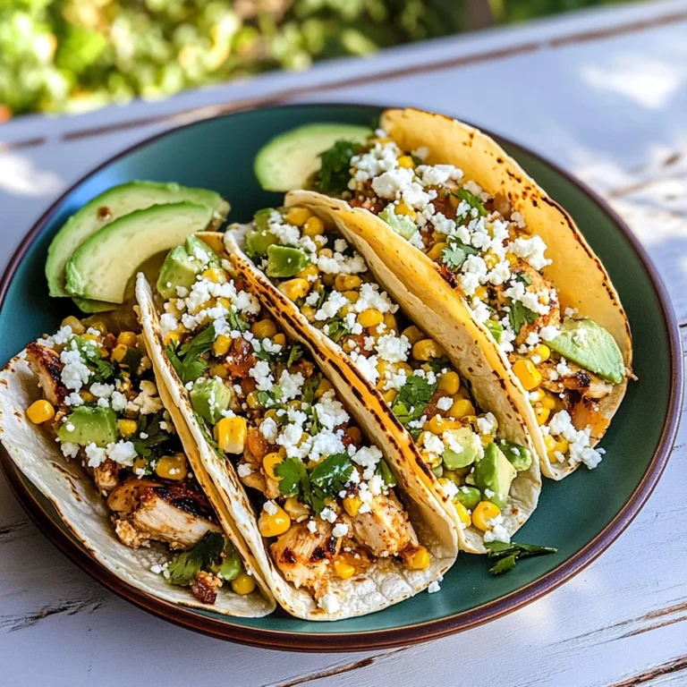 Mexican Street Corn Chicken Tacos
