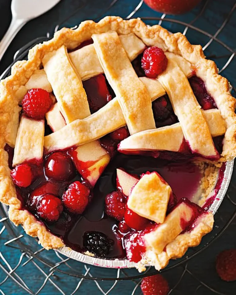 Mini Shortbread Pie with Berry & Apple Filling