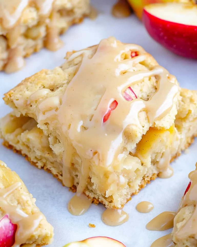 Moist Apple Scones with Maple Glaze