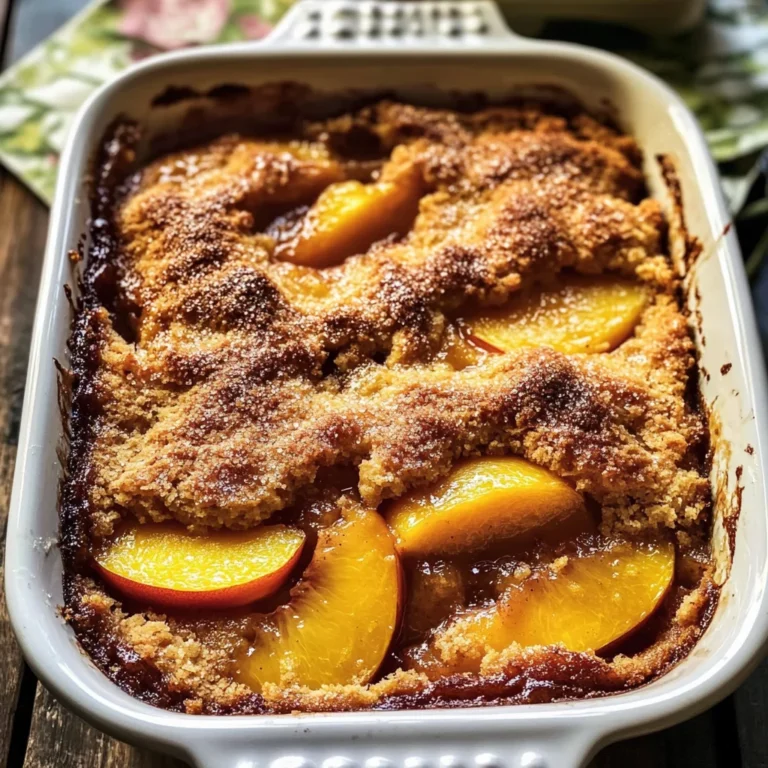 Old School Easy Brown Sugar Peach Cobbler