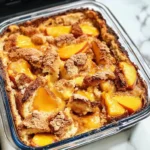 Peach Cobbler French Toast Bake