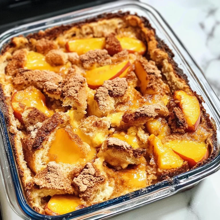 Peach Cobbler French Toast Bake