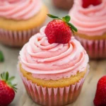Strawberry Cupcakes with Strawberry Buttercream Frosting