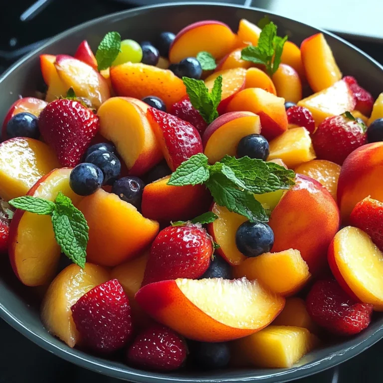 Summer Peach Fruit Salad