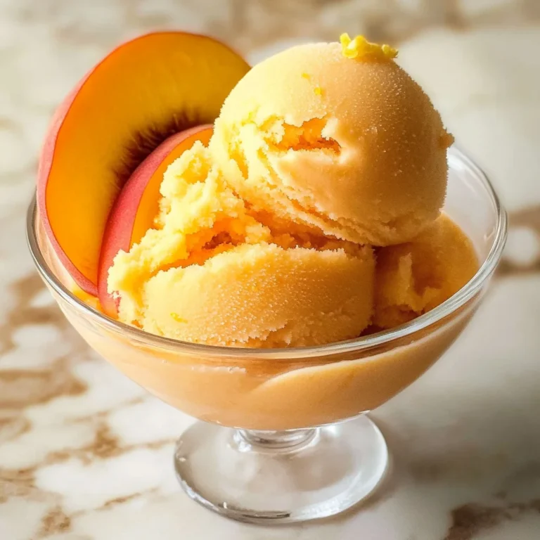 The Best Peach Sorbet Without Ice Cream Maker